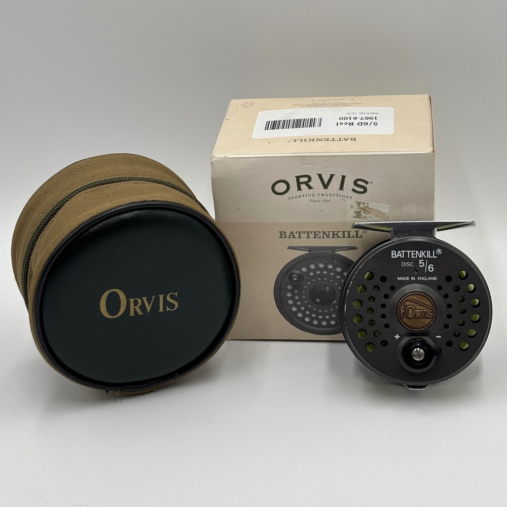 Orvis Battenkill Disc 5/6 Fly Fishing Reel Made in England with Case and Box